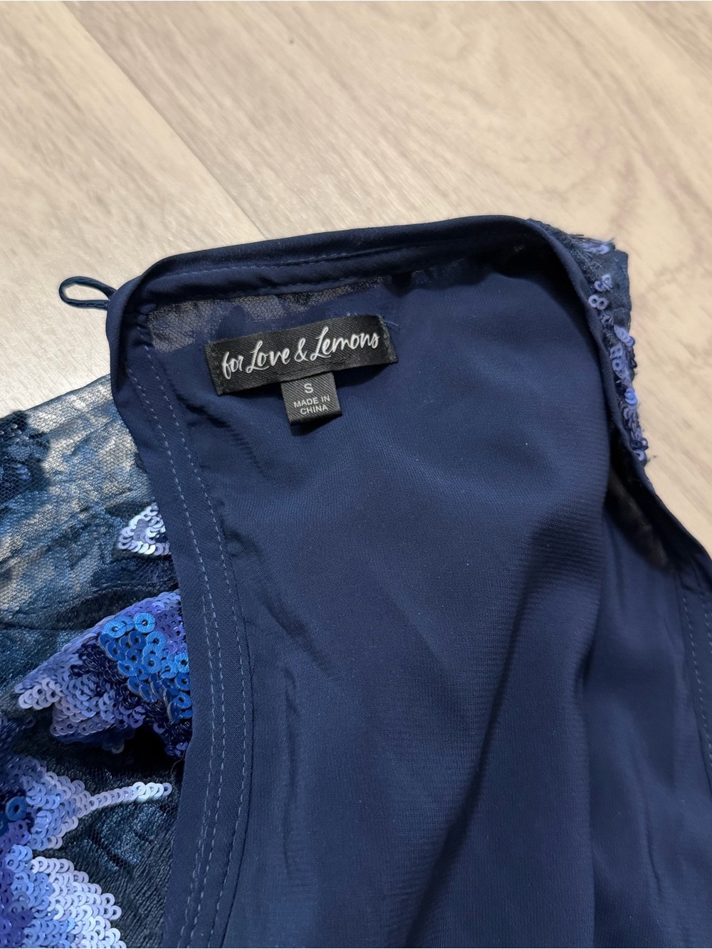 For Love and Lemons, Victoria Embroidered Sequin Floral Mini Dress | W Small - Picture 7 of 11